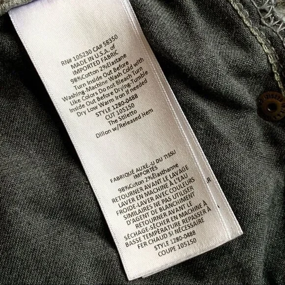 Current/Elliott The Stiletto Dillon Released Hem Jean Gray Size 28 - Picture 14 of 15